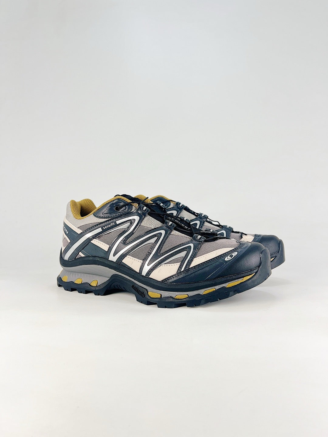 Salomon XT-6 S-LAB Outdoor Trail Sneakers Men Women Hiking Trail Running Shoes Unisex Navy Beige Yellow