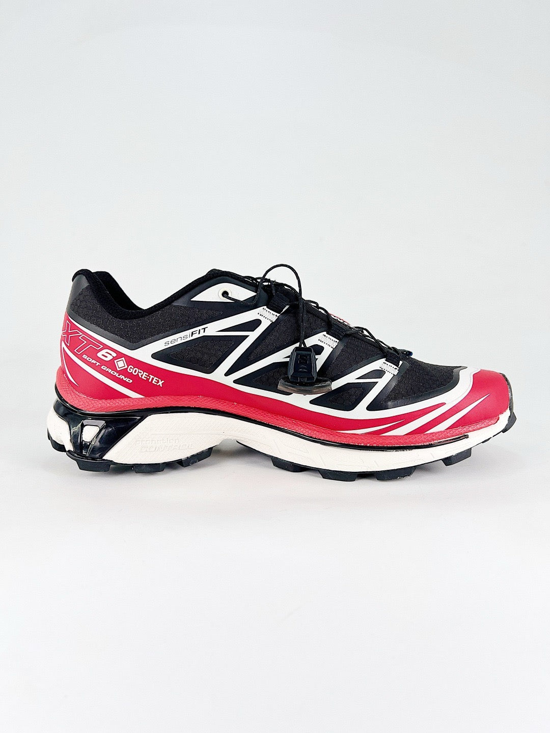 Salomon XT-6 GTX Sneakers Black Red Gore-Tex Waterproof Trail Shoes Unisex