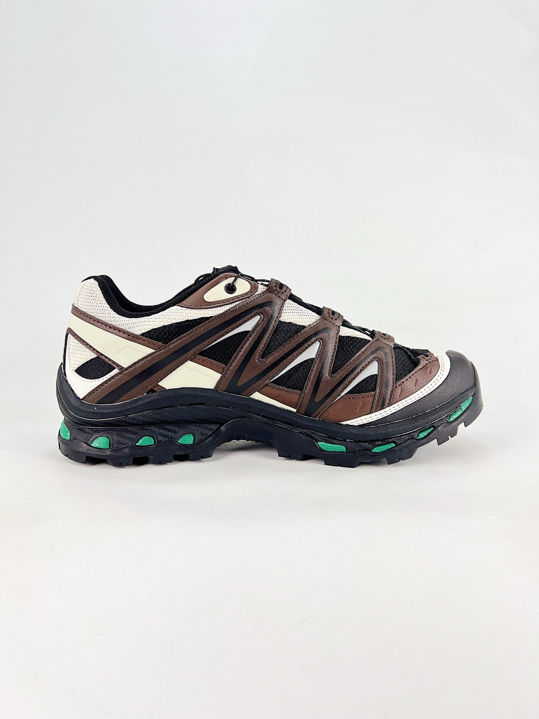 Salomon XT-6 Sneaker Brown White Black Green Lug Trail Shoes Unisex
