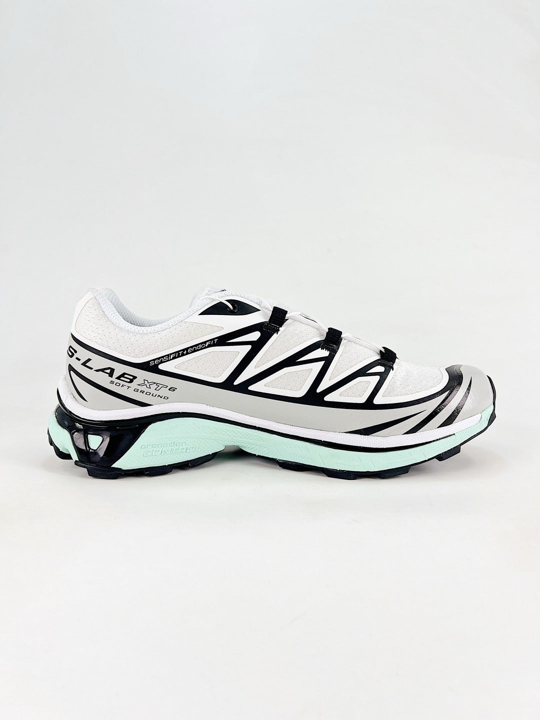 Salomon XT-6 S-LAB Sneaker White Black Mint Green Trail Shoes Unisex