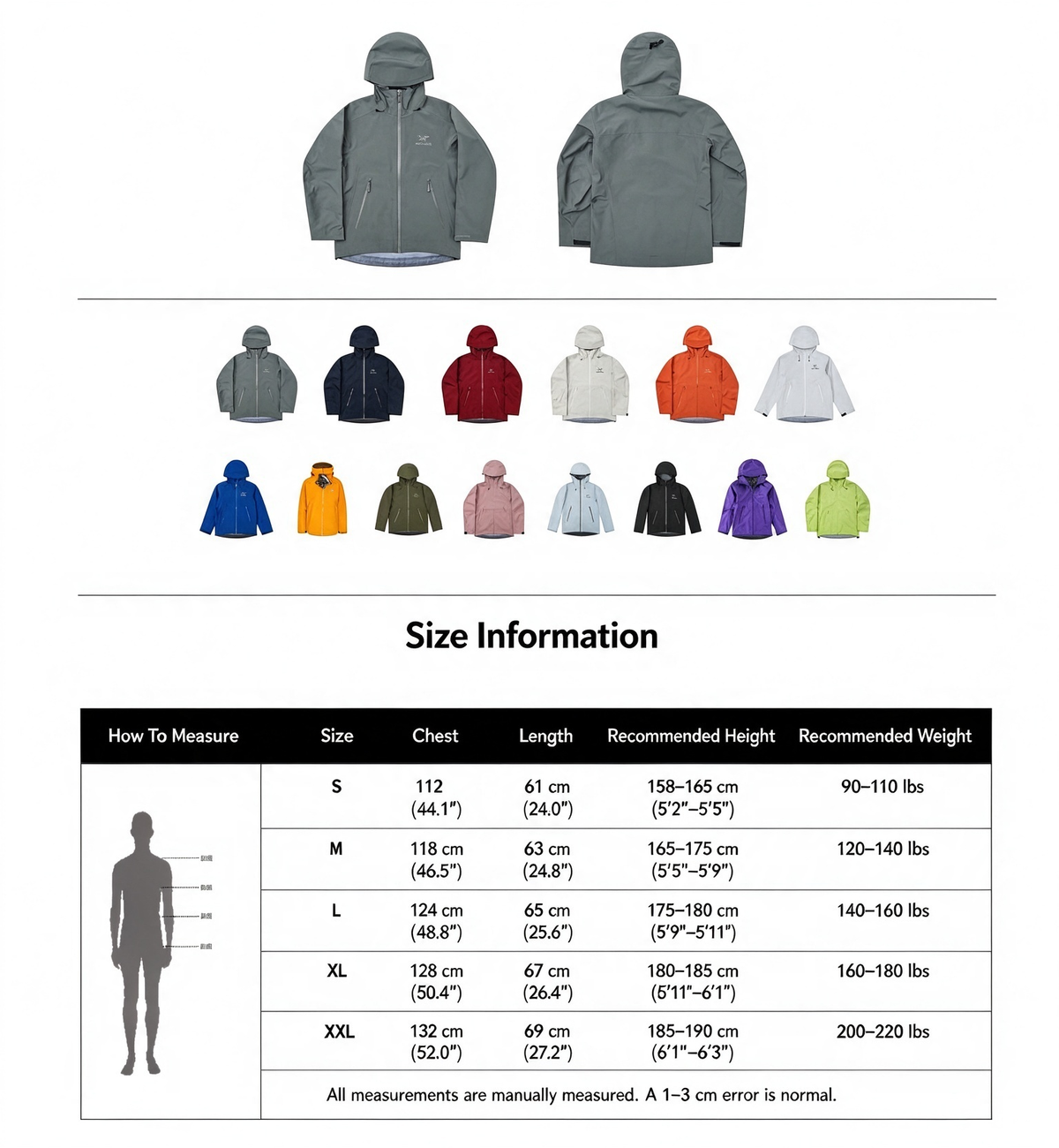 Arc teryx LT BETA Waterproof Hard Shell Hooded Jacket for Skiing Hiking Outdoor Unisex Microchip