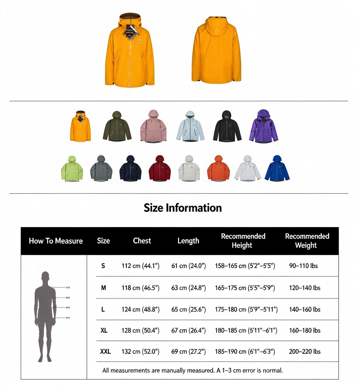 Arc teryx LT BETA Waterproof Hard Shell Hooded Jacket for Skiing Hiking Outdoor Unisex Yukon