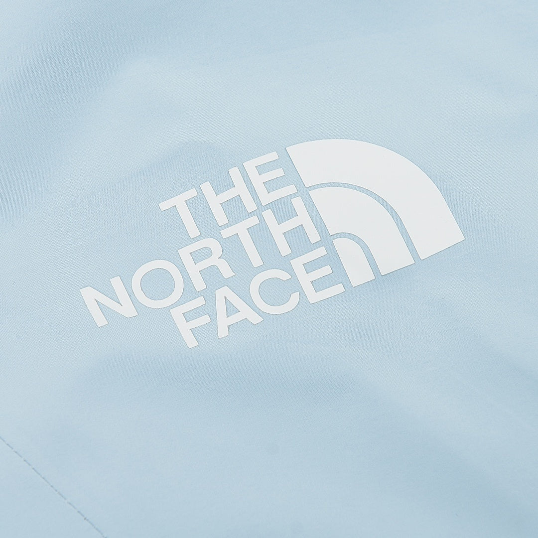 The North Face Summit Series  Hooded Windproof Camping Hiking Jacket Unisex Light Sky Blue