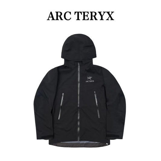 ARC TERYX AR Waterproof & Windproof Outdoor Jacket Shell Jacket Unisex black Two-Tone
