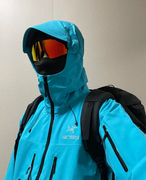 Arc'teryx Alpha SV Gen 6 Waterproof Hard Shell Hooded Jacket for Skiing Hiking Outdoor Unisex Labyrinth