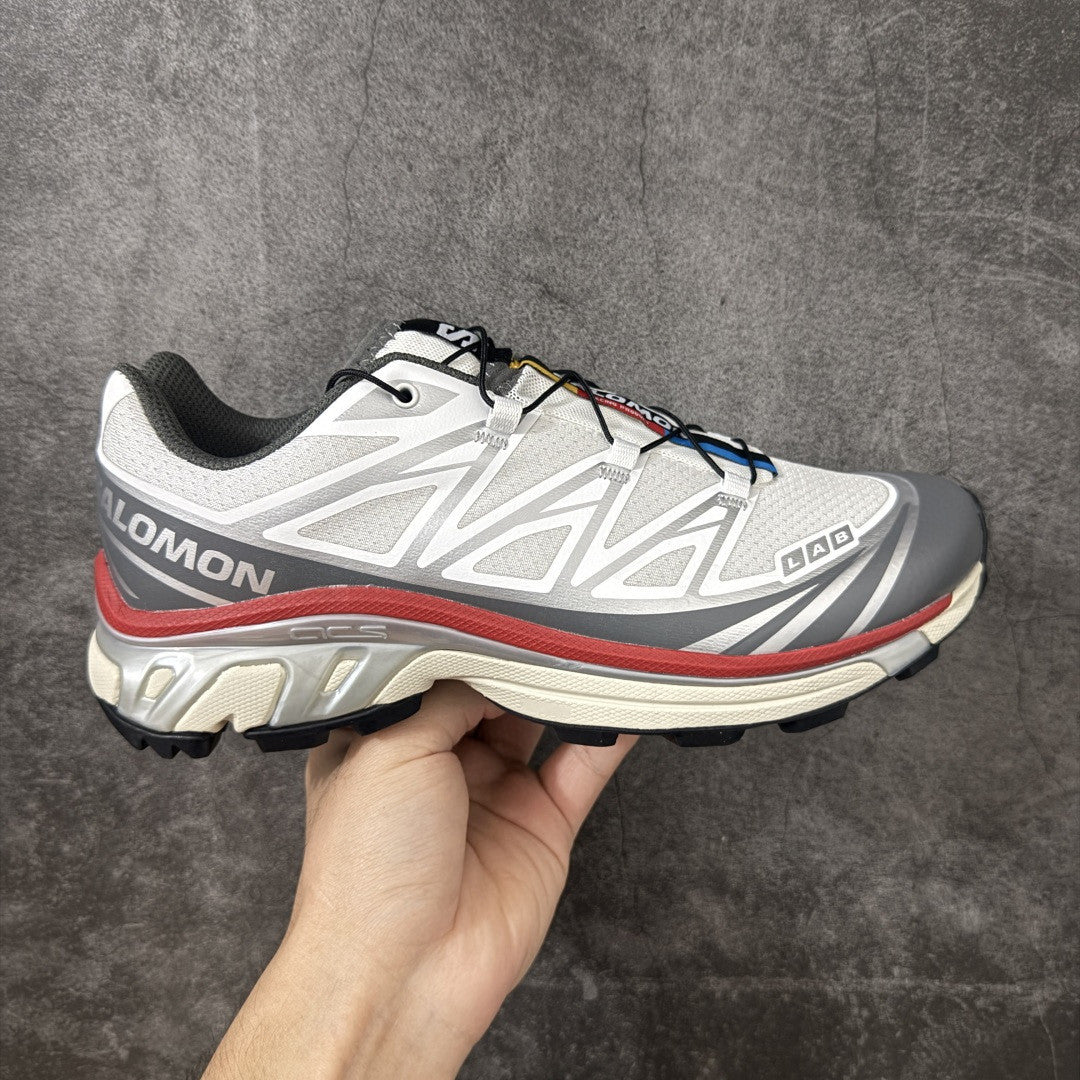 Salomon XT-6 LAB Outdoor Sneakers Trail Running Shoes Unisex White/Grey/Red