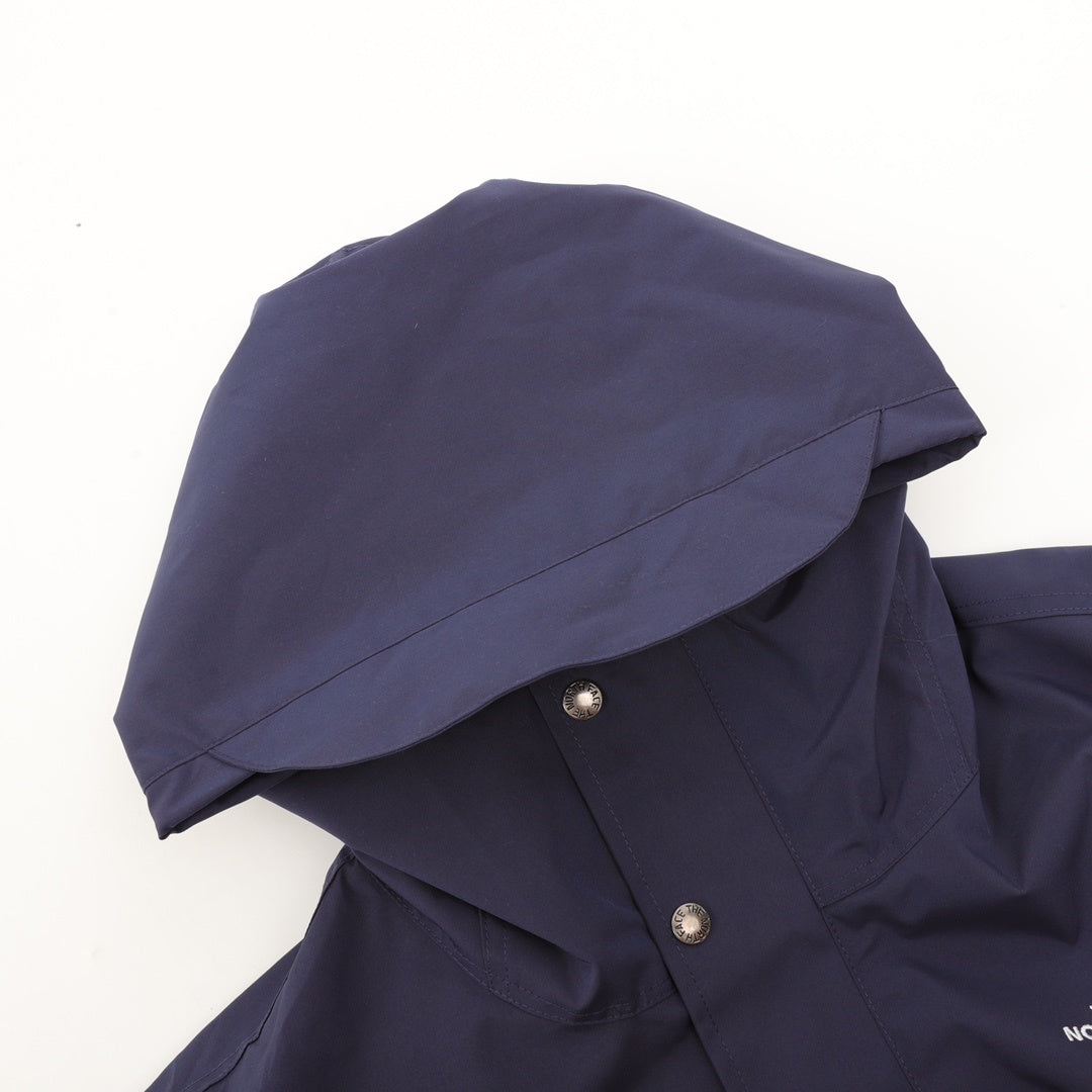 The North Face  Hooded Windproof Camping Hiking Jacket Unisex Navy Blue