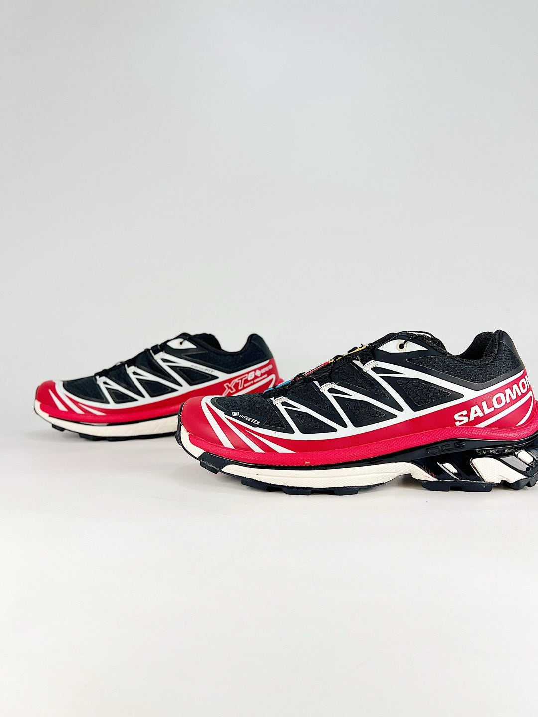 Salomon XT-6 GTX Outdoor Hiking Sneakers Trail Running Shoes Unisex Black Red