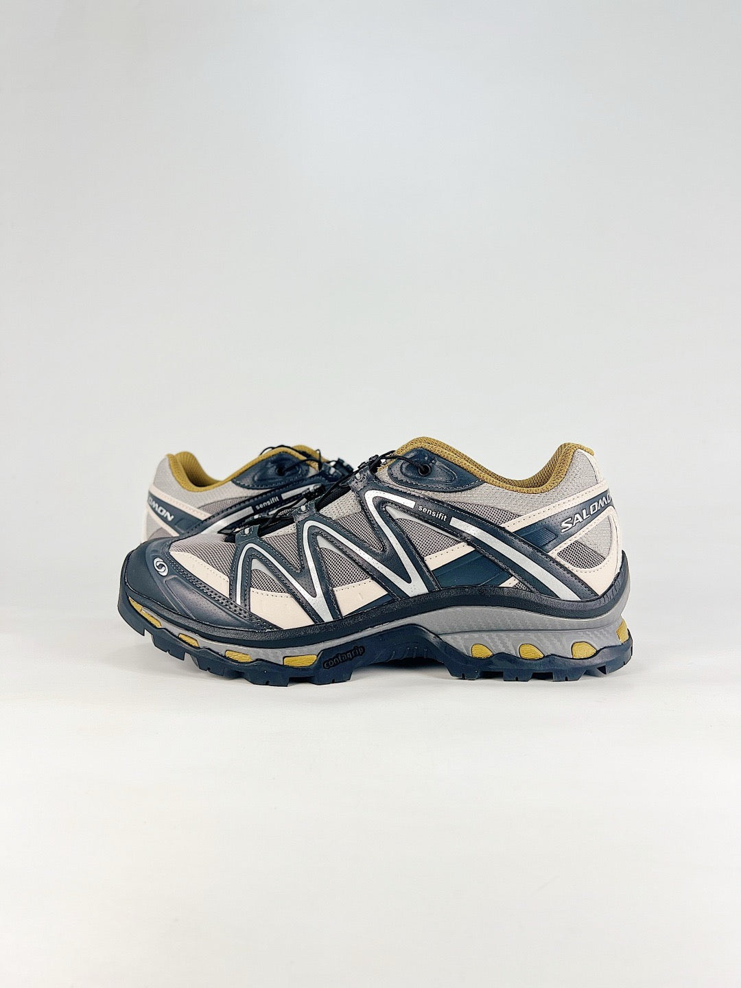 Salomon XT-6 S-LAB Outdoor Trail Sneakers Men Women Hiking Trail Running Shoes Unisex Navy Beige Yellow