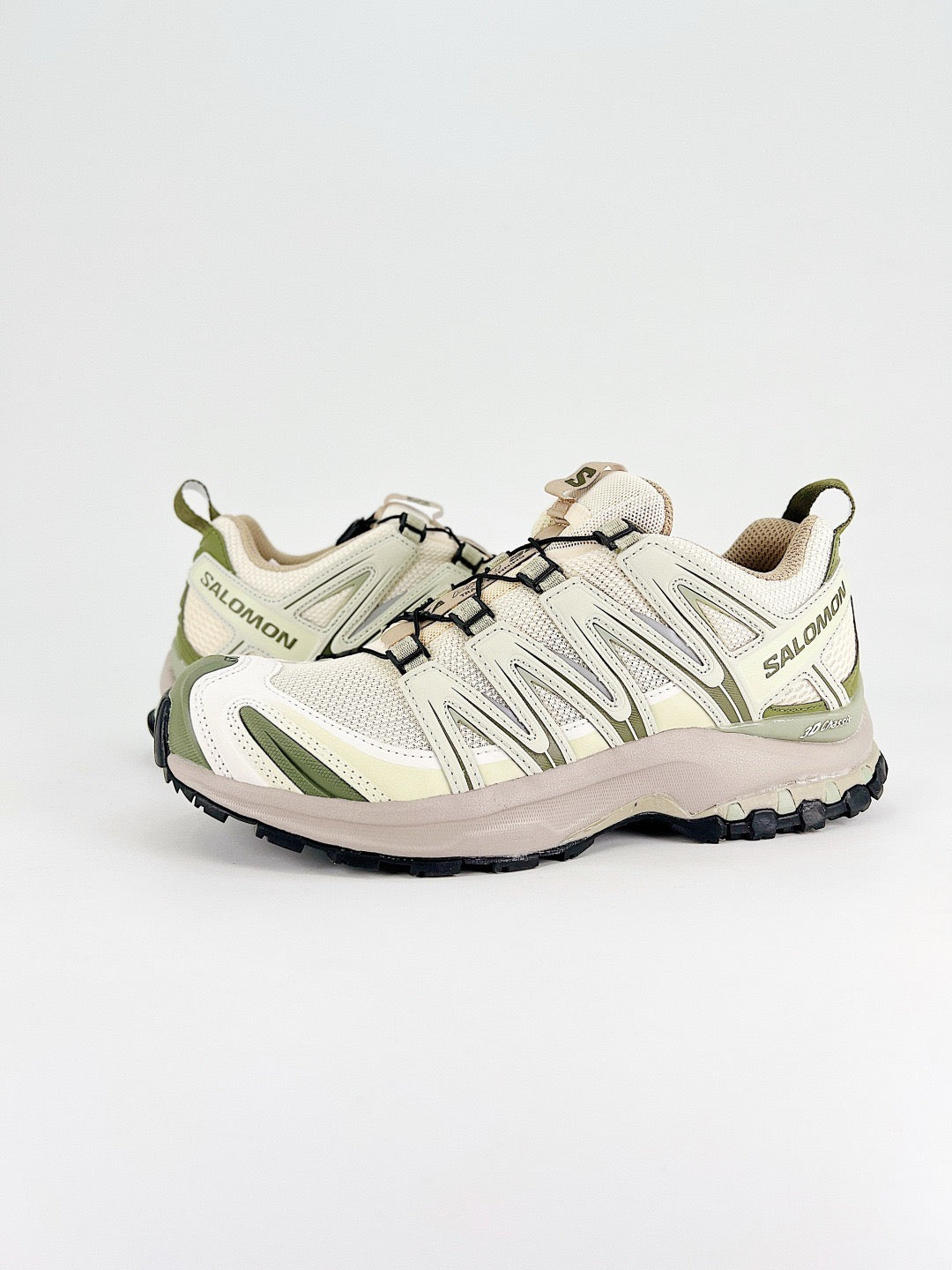 Salomon XT-6 Outdoor Trail Sneakers Men Women Hiking Trail Running Shoes Cream Light Olive