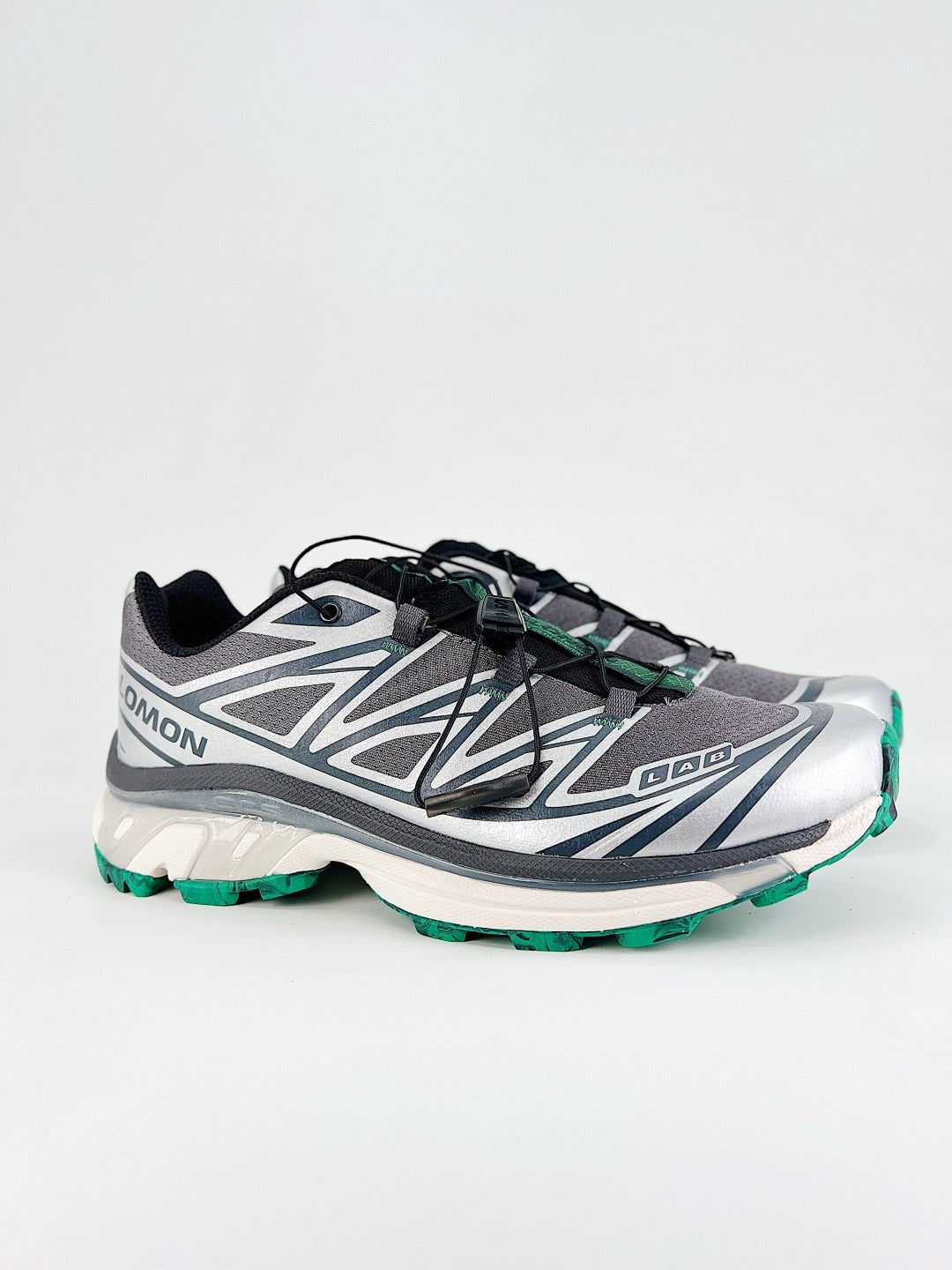 Salomon XT-6 S-LAB Outdoor Trail Sneakers Men Women Hiking Trail Running Shoes Silver Teal