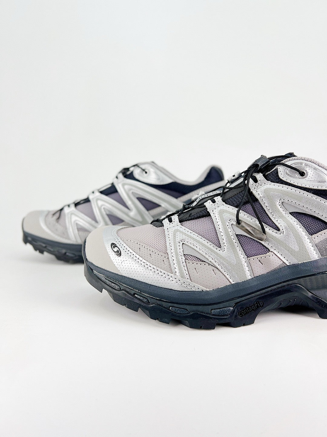 Salomon XT-6  Outdoor Trail Sneakers Men Women Hiking Trail Running Shoes Silver Navy Beige