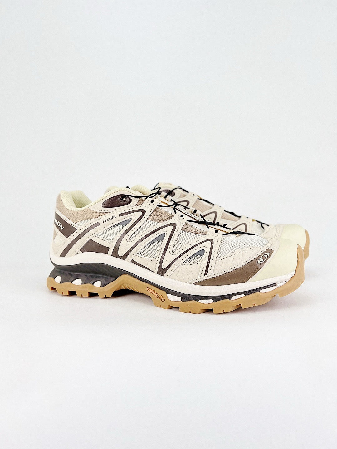 Salomon XT-6  Outdoor Trail Sneakers Men Women Hiking Trail Running Shoes Cream Brown