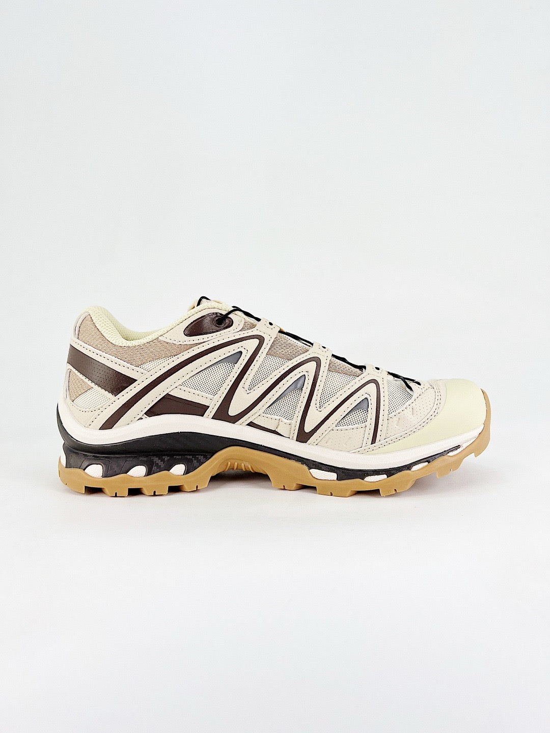 Salomon XT-6  Outdoor Trail Sneakers Men Women Hiking Trail Running Shoes Cream Brown