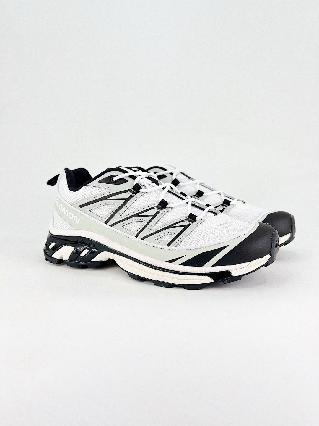 Salomon XT-6  Outdoor Trail Sneakers Men Women Hiking Trail Running Shoes Light Grey Black