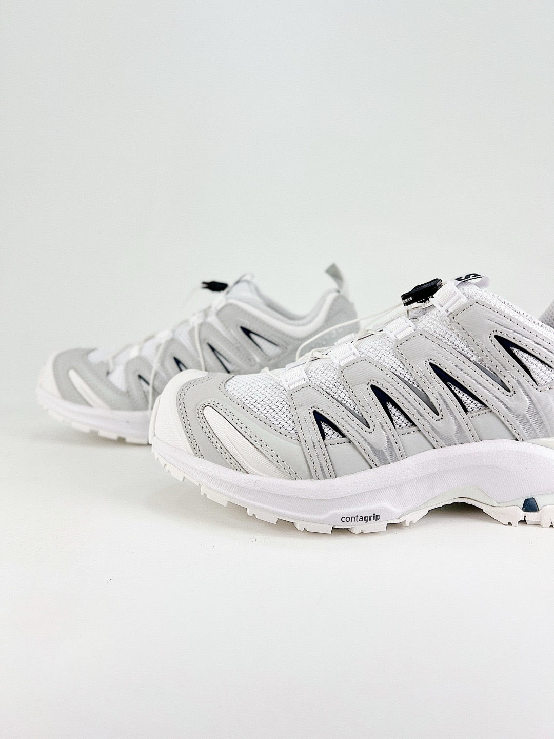 Salomon XT-6  Outdoor Trail Sneakers Men Women Hiking Trail Running Shoes Light Silver White