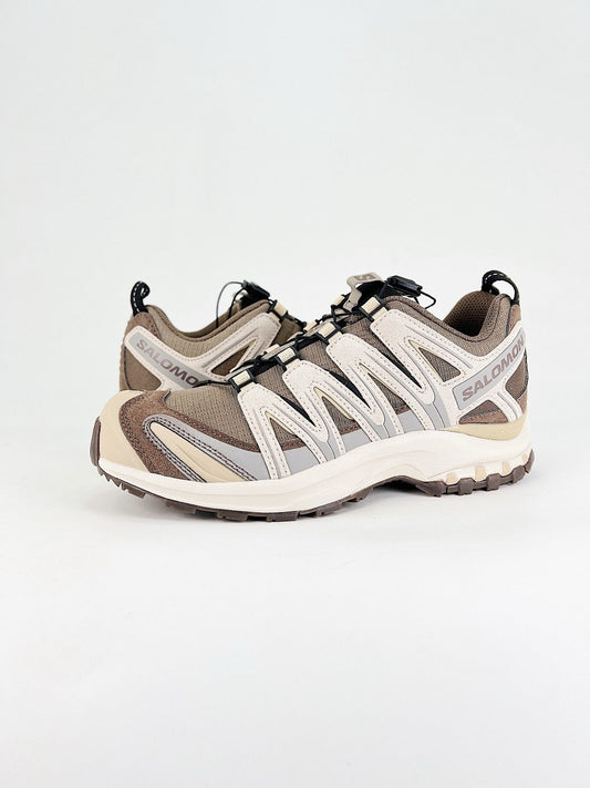 Salomon XT-6 Sneakers Outdoor Hiking Shoes Men Women Trail Running Shoes Brown and beige colorway