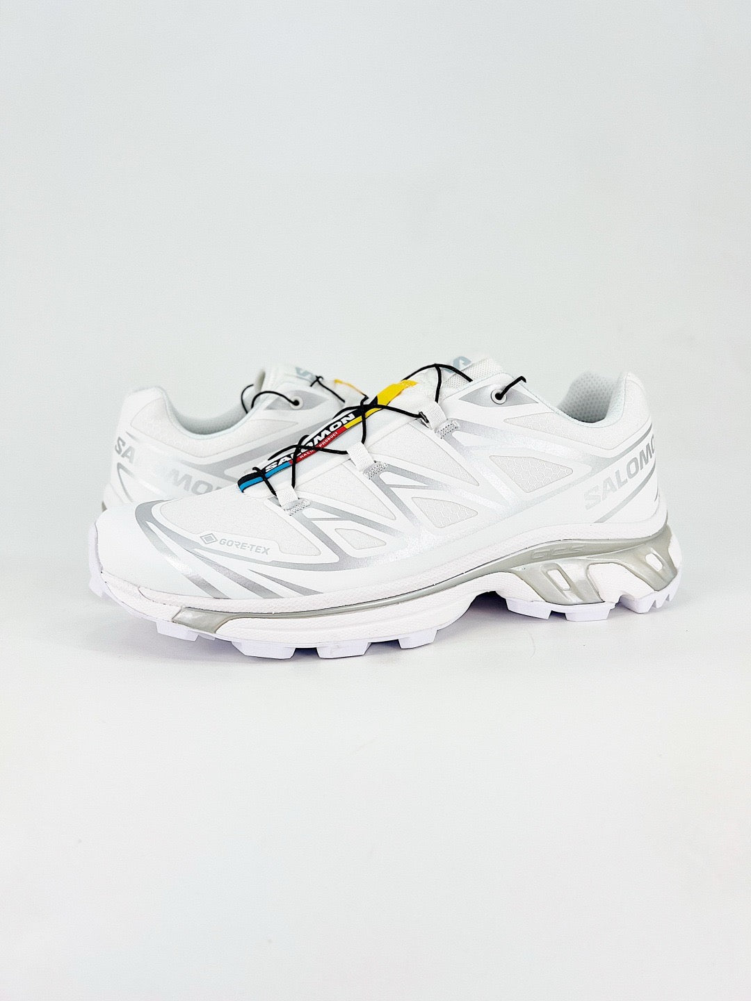 Salomon XT-6 GTX Sneakers Men Women White Silver Waterproof Hiking Shoes