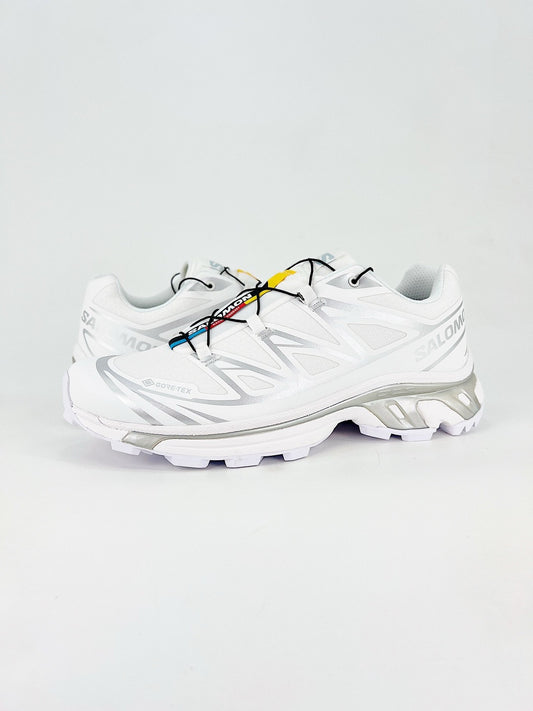 Salomon XT-6 GTX Sneakers Men Women White Silver Waterproof Hiking Shoes