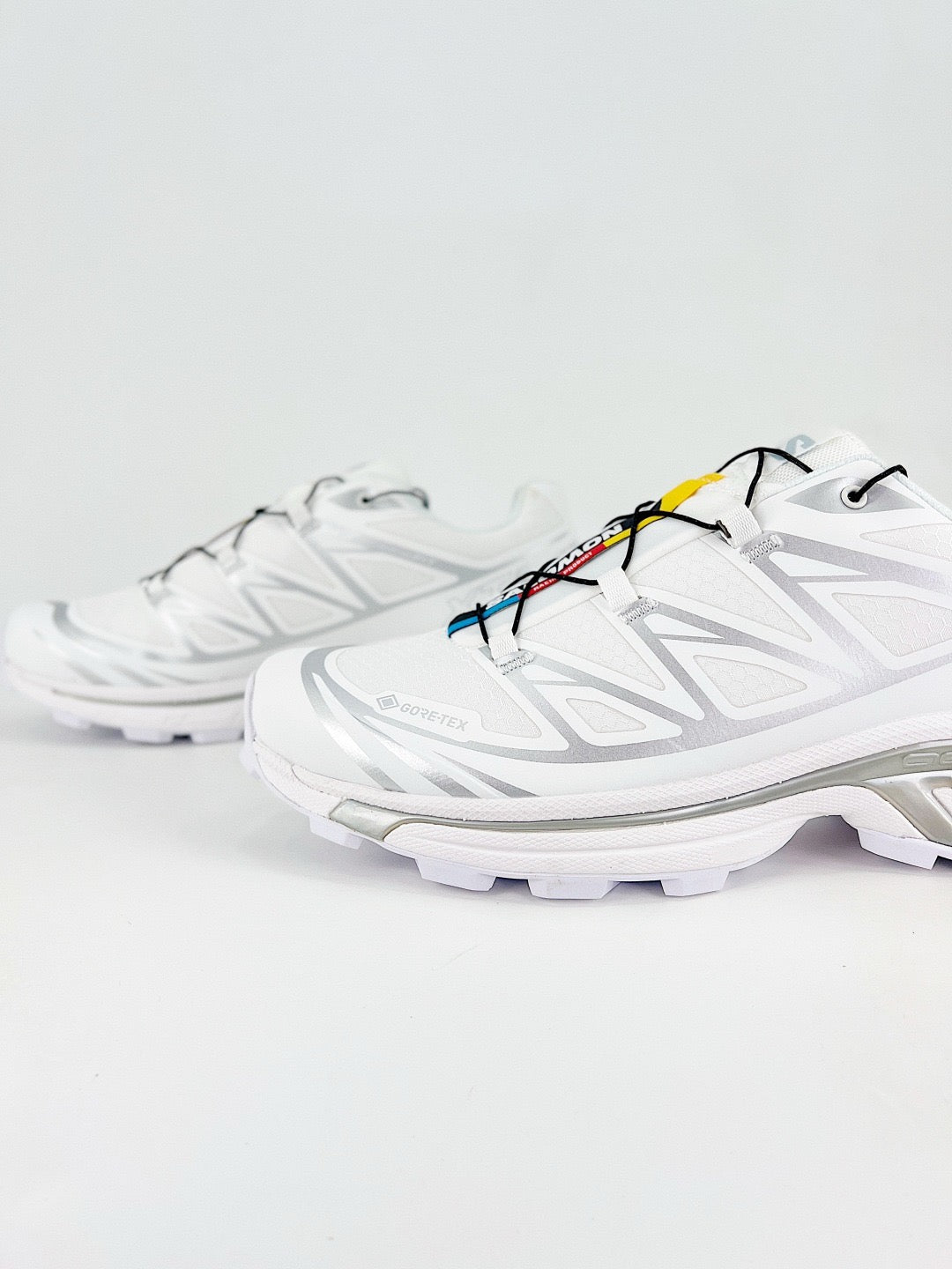 Salomon XT-6 GTX Sneakers Men Women White Silver Waterproof Hiking Shoes