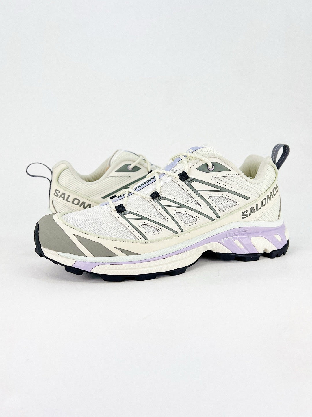Salomon XT-6 Sneakers Men Women Off White Gray Lavender Outdoor Hiking Shoes