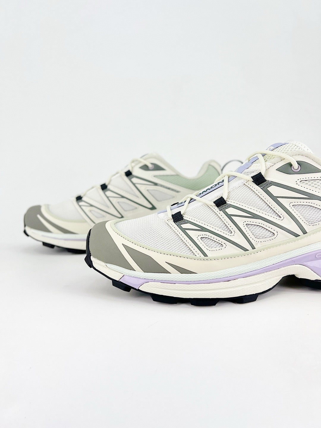 Salomon XT-6 Sneakers Men Women Off White Gray Lavender Outdoor Hiking Shoes