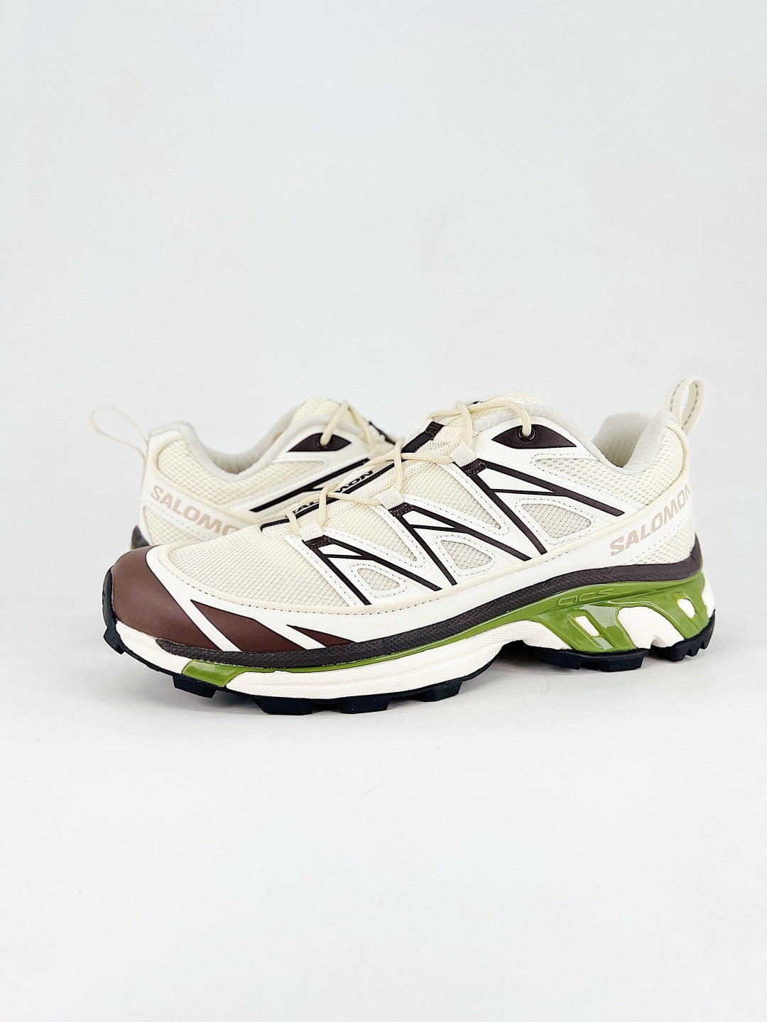 Salomon XT-6 Sneakers Men Women Off White Brown Green Outdoor Hiking Shoes