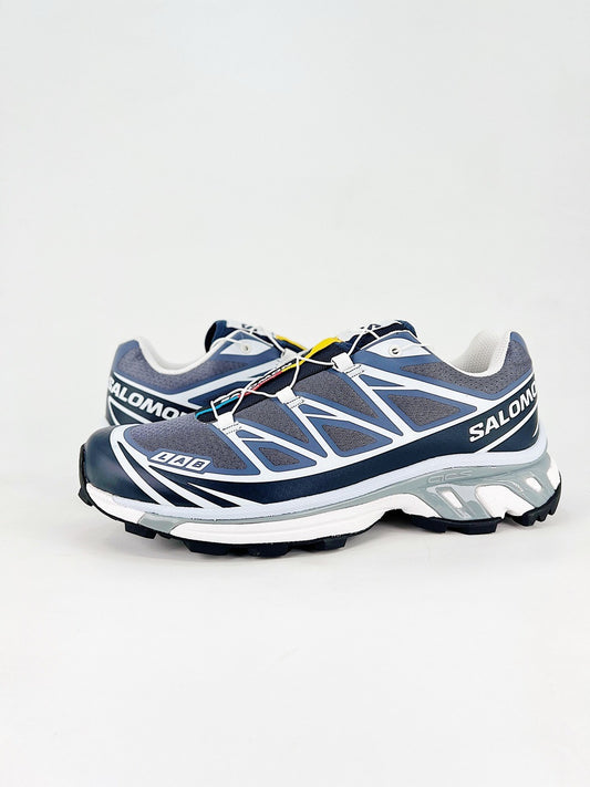 Salomon XT-6 S-LAB Navy Blue White Sneakers, Unisex Outdoor Hiking Shoes