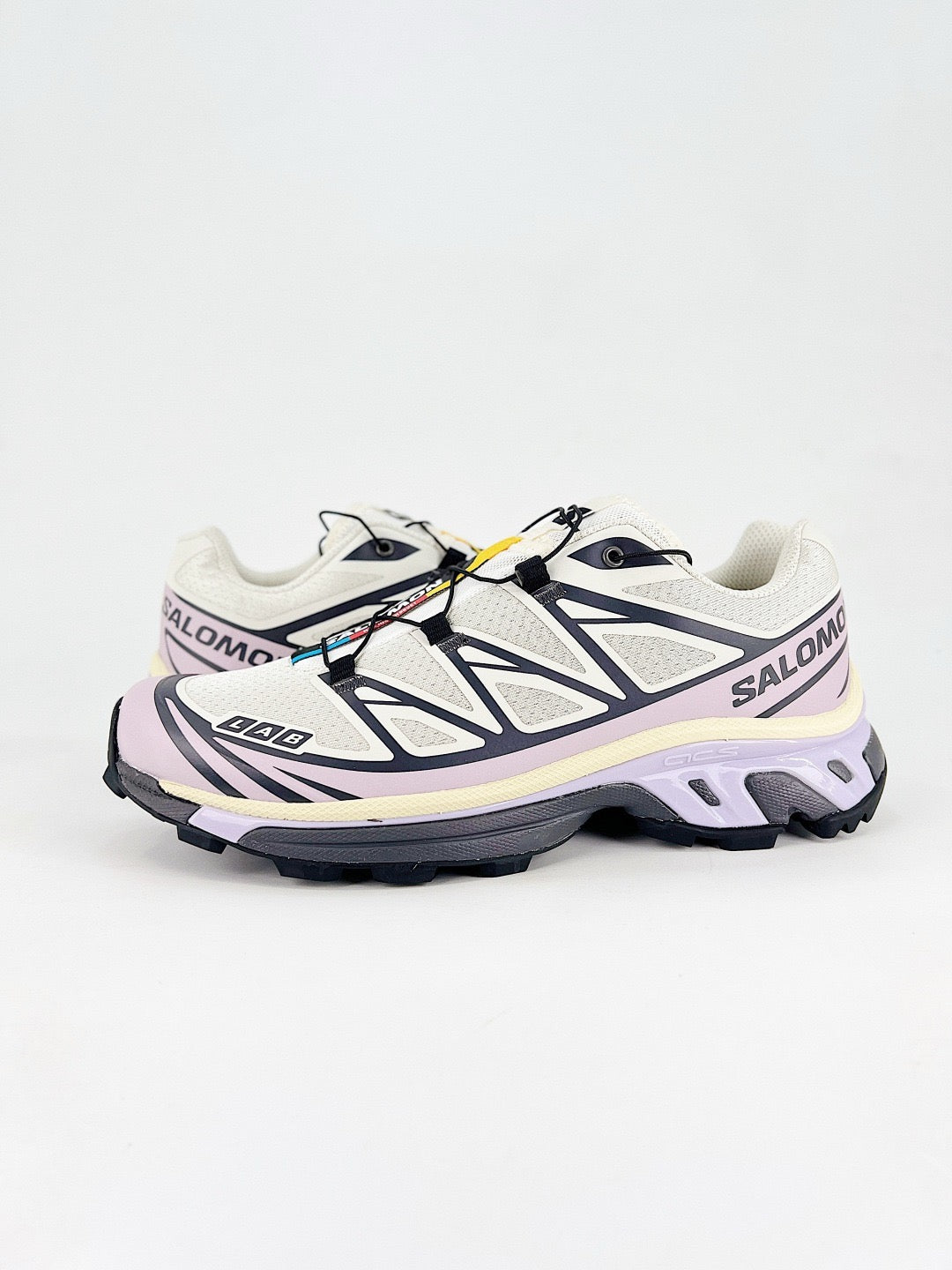 Salomon XT-6 S-LAB White Light Purple Sneakers, Unisex Outdoor Hiking Shoes