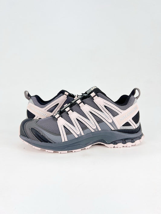 Salomon XT-6 S-LAB Dark Grey Light Pink Sneakers, Unisex Outdoor Hiking Shoes