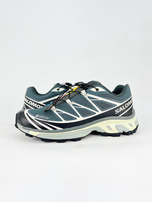 Salomon XT-6 S-LAB GTX Teal Cream Sneakers, Unisex Gore-Tex Hiking Shoes