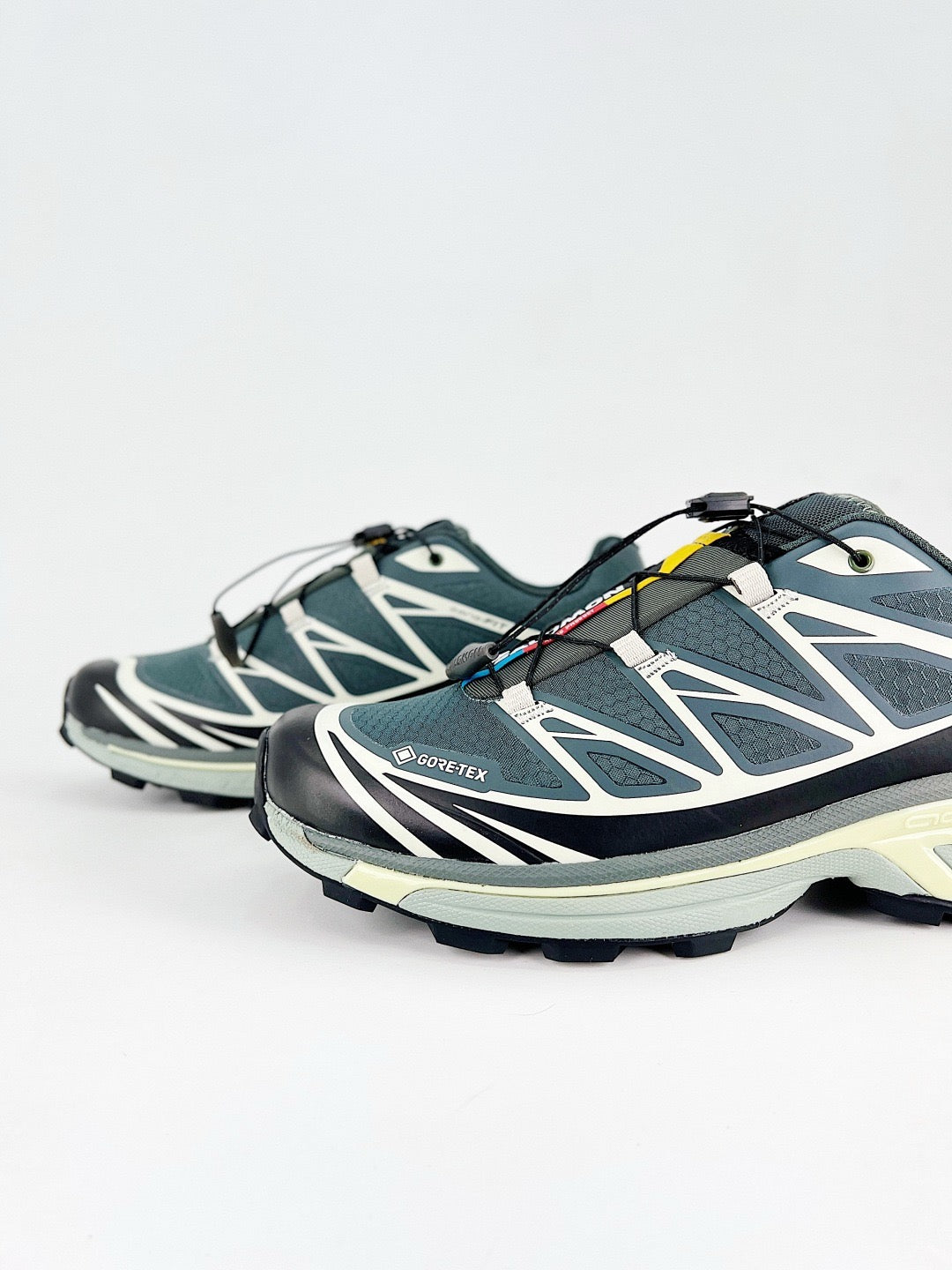 Salomon XT-6 S-LAB GTX Teal Cream Sneakers, Unisex Gore-Tex Hiking Shoes