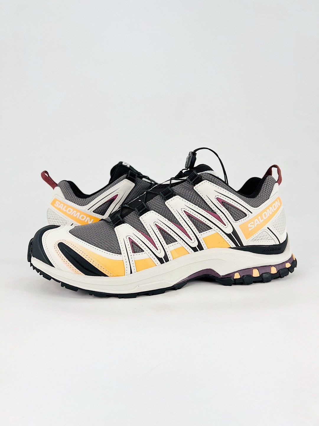 Salomon XT-6 S-LAB White Grey Yellow Sneakers, Unisex Outdoor Hiking Shoes