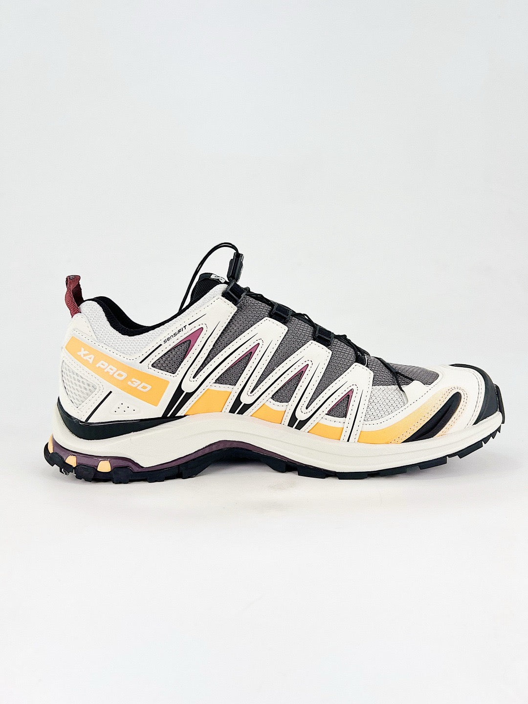 Salomon XT-6 S-LAB White Grey Yellow Sneakers, Unisex Outdoor Hiking Shoes