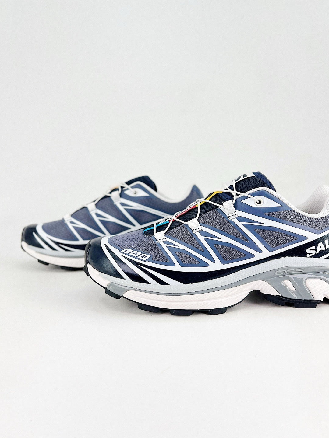 Salomon XT-6 S-LAB Navy Blue White Sneakers, Unisex Outdoor Hiking Shoes