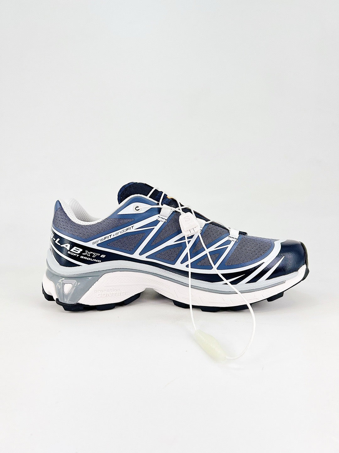 Salomon XT-6 S-LAB Navy Blue White Sneakers, Unisex Outdoor Hiking Shoes