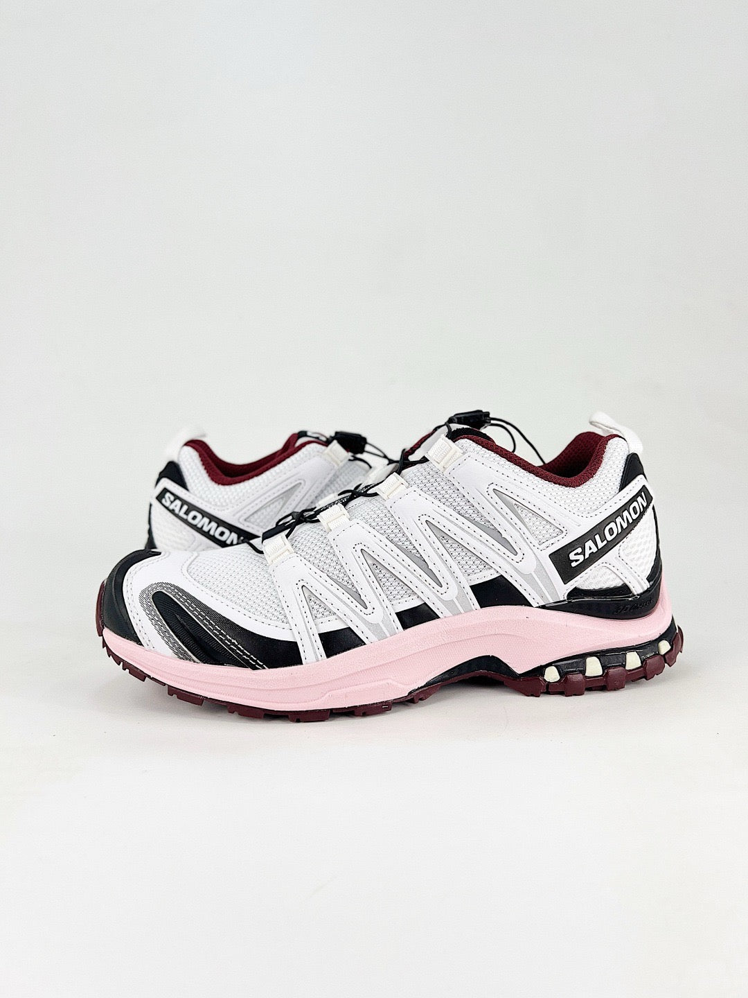 Salomon XA Pro 3D Outdoor Trail Hiking Sneakers Unisex White, Black, Pink & Burgundy