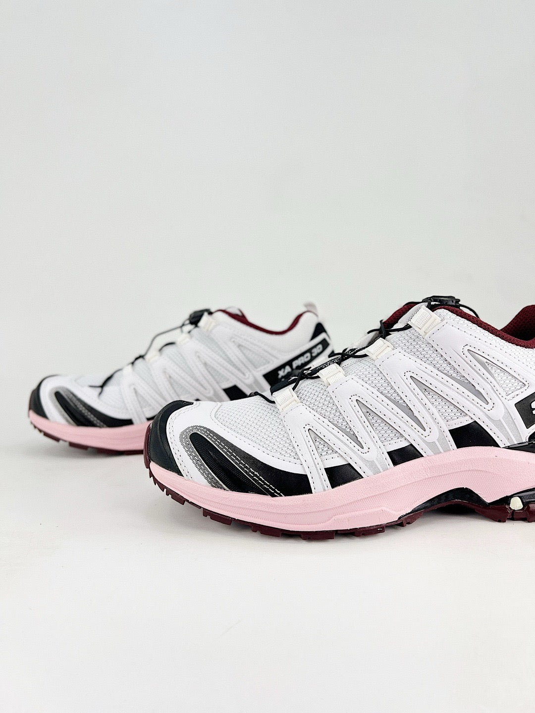 Salomon XA Pro 3D Outdoor Trail Hiking Sneakers Unisex White, Black, Pink & Burgundy