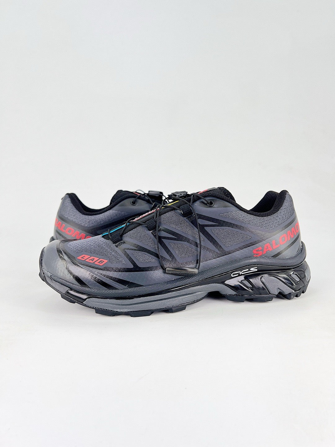 Salomon XT-6 S-LAB Outdoor Trail Running Sneakers Unisex Dark Grey Black & Red