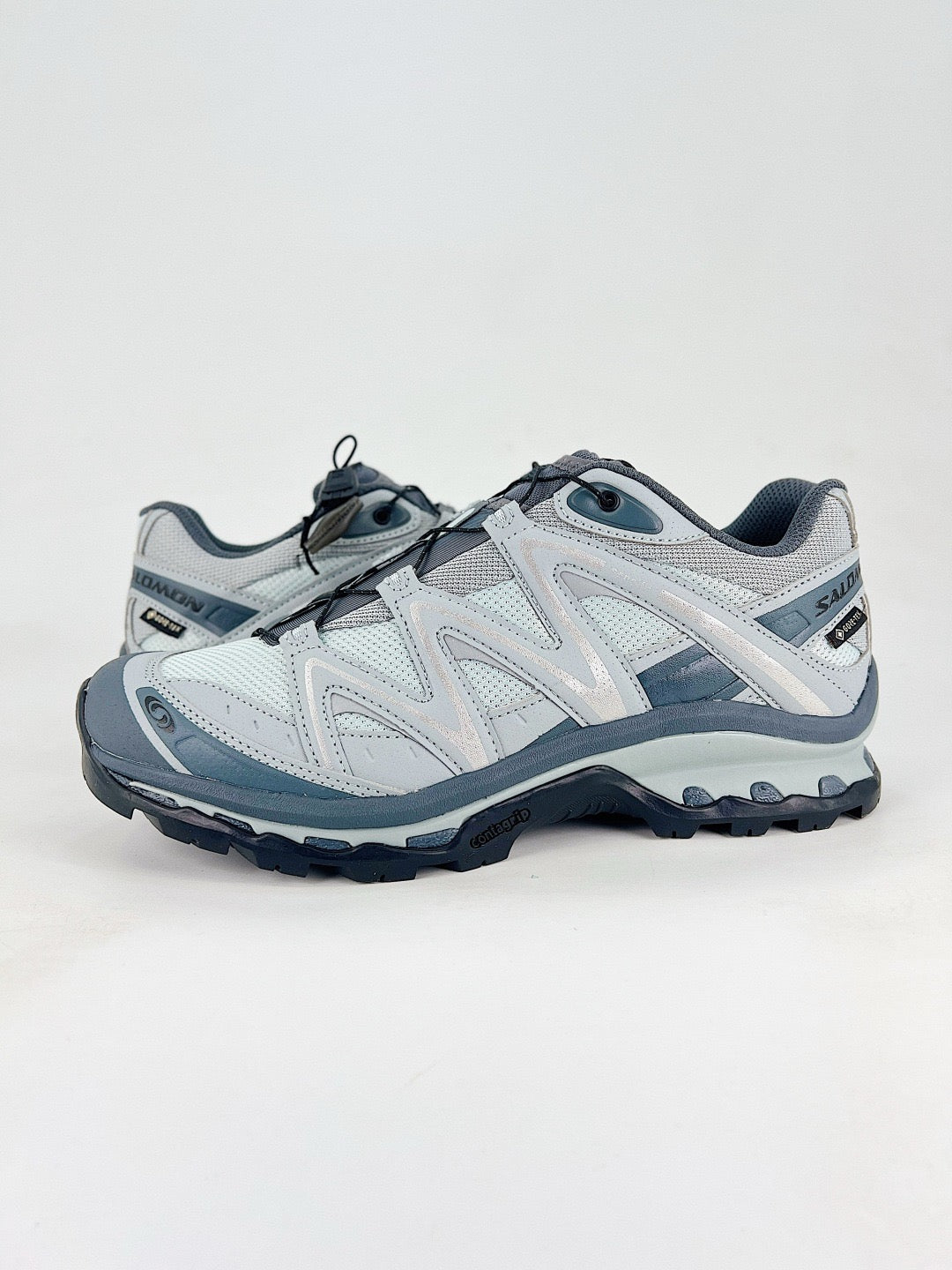Salomon XT-6 GTX Waterproof Trail Running Hiking Sneakers Unisex Light Blue Grey & Slate Gray