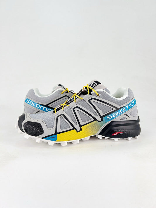 Salomon Speedcross 3 Outdoor Trail Running Sneakers Unisex Grey, Black, Blue & Yellow