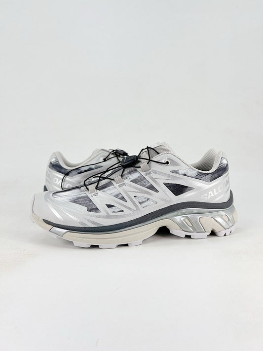 Salomon XT-6 S-LAB Outdoor Trail Running Sneakers Unisex White, Silver & Grey Brush Stroke