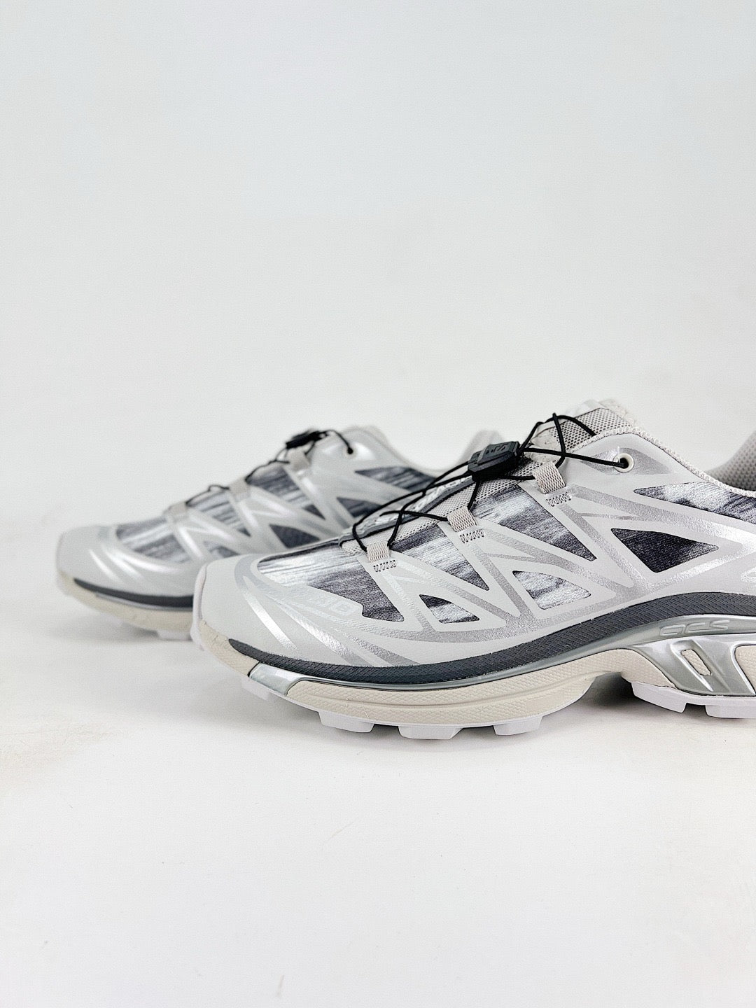 Salomon XT-6 S-LAB Outdoor Trail Running Sneakers Unisex White, Silver & Grey Brush Stroke