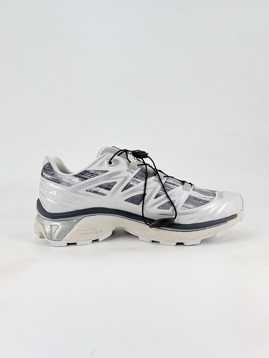 Salomon XT-6 S-LAB Outdoor Trail Running Sneakers Unisex White, Silver & Grey Brush Stroke