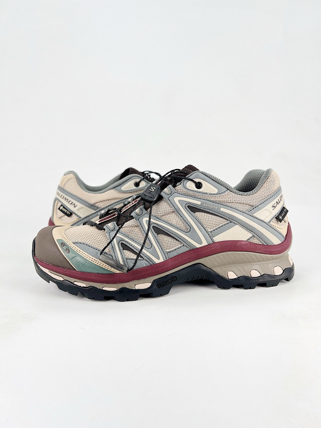 Salomon XT Quest GTX Outdoor Trail Sneakers Vintage Beige Burgundy Unisex