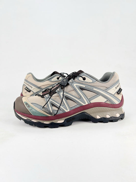 Salomon XT Quest GTX Outdoor Trail Sneakers Vintage Beige Burgundy Unisex