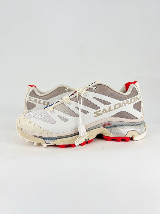 Salomon XT-6 S-LAB Trail Running Sneakers Men Women White, Khaki & Red