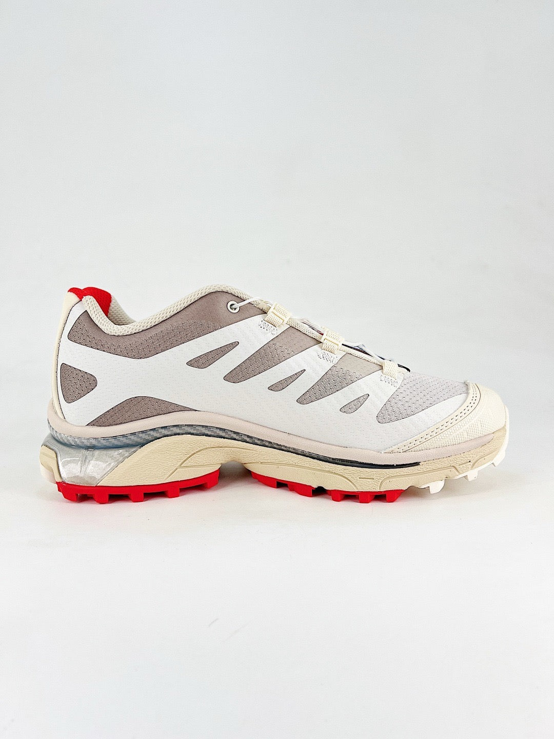 Salomon XT-6 S-LAB Trail Running Sneakers Men Women White, Khaki & Red