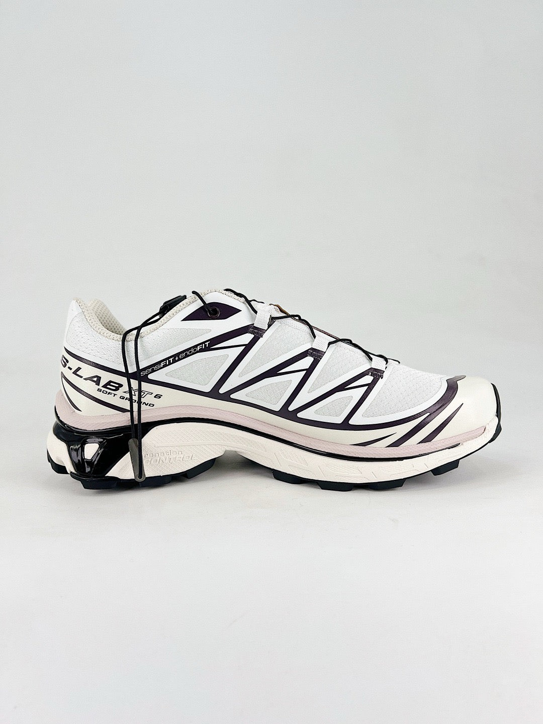 Salomon XT-6 S-LAB Trail Running Sneakers Men Women Cream, White & Dark Purple