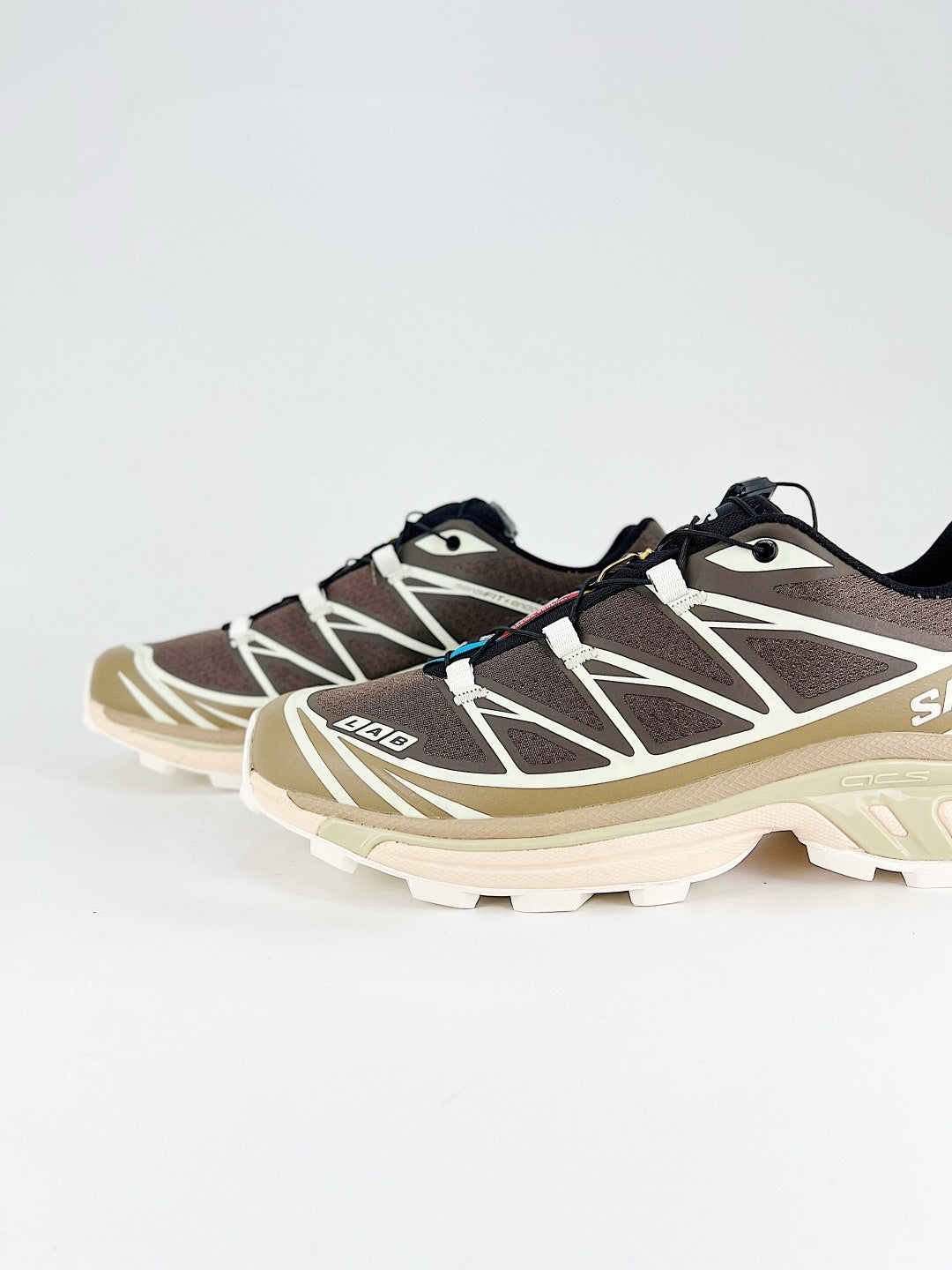 Salomon XT-6 S-LAB Sneakers Chocolate Beige Trail Running Shoes Unisex